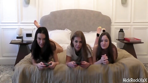 Katrin Tequila - Trio Best Friends Teen Lesbian Play Sex Game With Big Natural Cock 12 Min