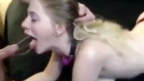 Stabilized video of throat fuck