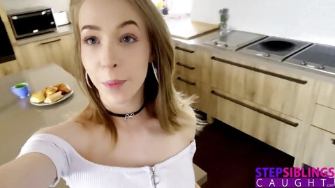 Petite and slutty Nata Ocean seduced and fucked by her stepbrother