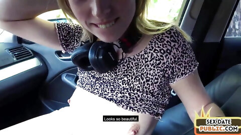 Public skinny amateur fucked outdoor in car by sex date