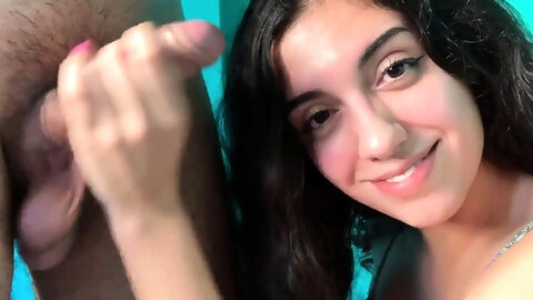 Amateur super sexy teen busty brunette in action