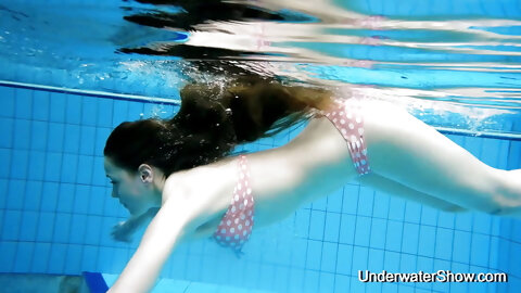 Pink lingerie in the swimming pool by Simonna