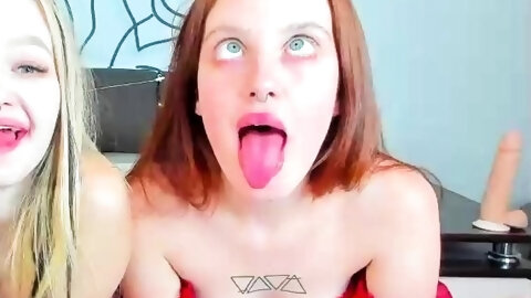 Blonde teen in solo action with her pussy