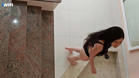 Gorgeous white slut with cat ears gets fucked by her friend's husband