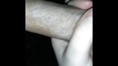 Sucking cock in living room