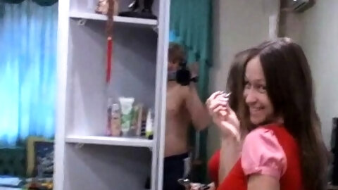 Racy brunette hair beauteous bitch enjoys a fine sex