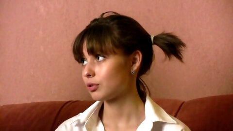 Cute Pigtailed Girl Lil Cum In Mouth So Much - Lil Maya And Maya Loves