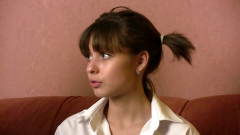Cute pigtailed girl Lil Maya loves cum in mouth so much