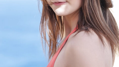 Nice young girl Matty chews a fingernail after getting totally naked