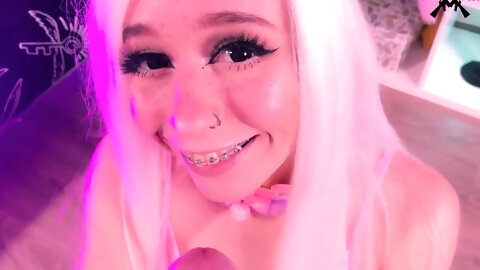 Blonde Blowjob Babe Performs A Sloppy POV Cocksucking